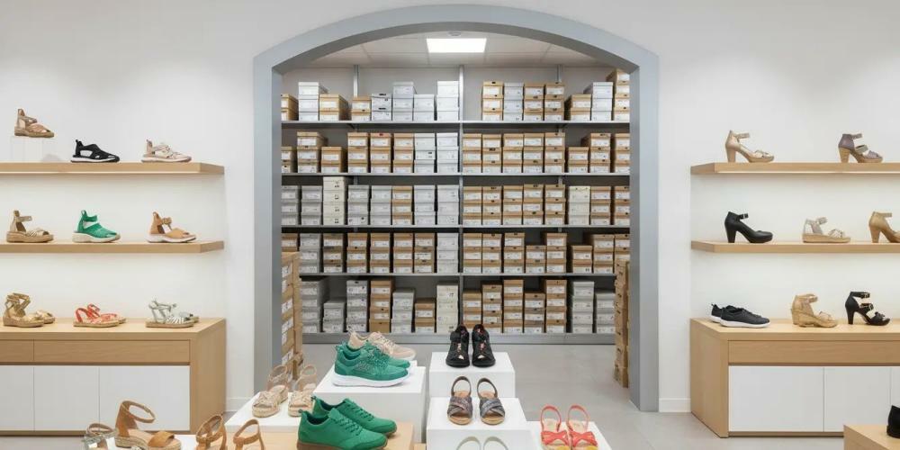 Estoque de loja de calçados