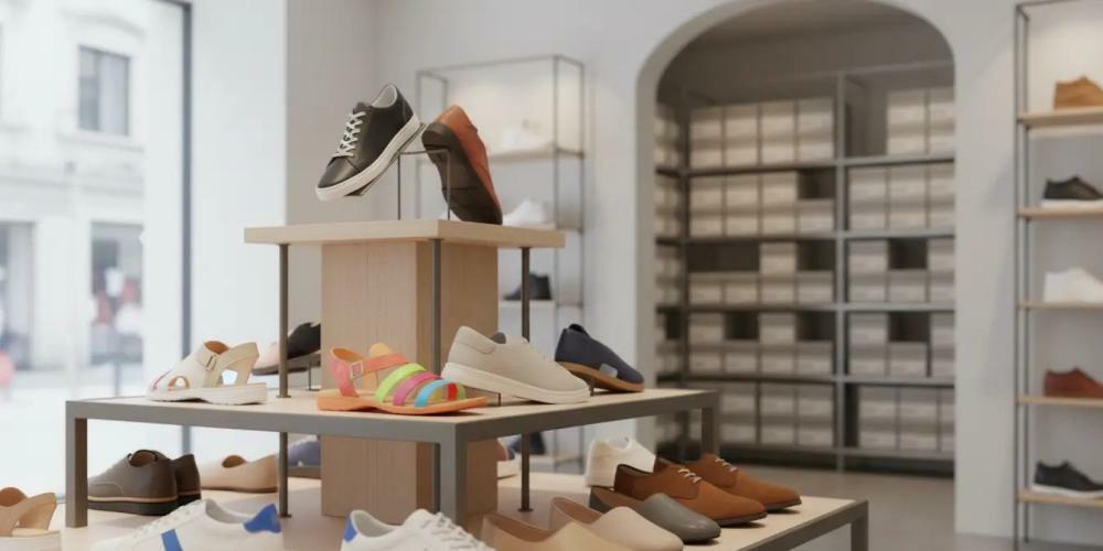 Mix de marcas em loja de calçados