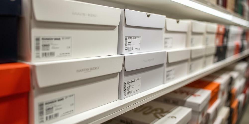 Caixas de sapato em estoque