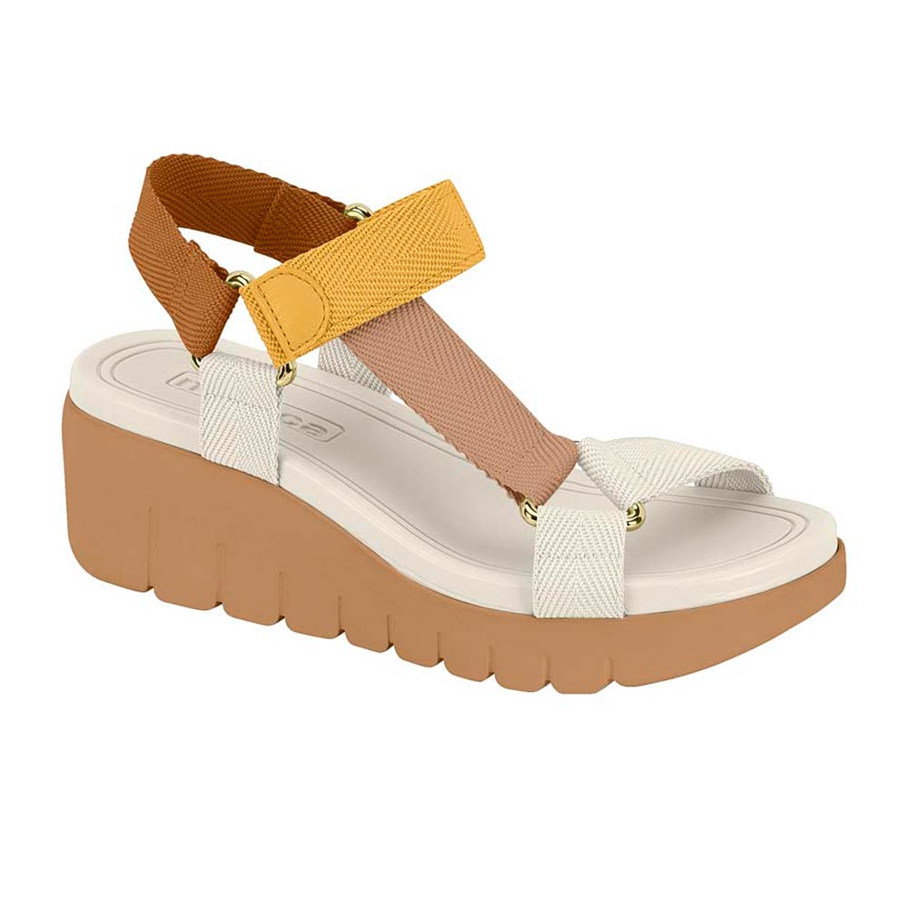 Sandalia Anabela Mostarda Sandália Moleca Avacy Atacado