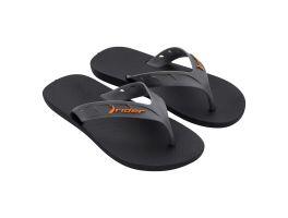 Chinelo Rider Street 11573 (37-44) - Preto Cinza Laranja AE963 
