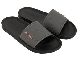 Chinelo Rider Street Slide 11578 (37-44) 02258 - Preto Cinza Laranja AR407