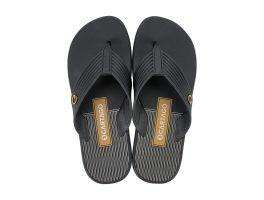 Chinelo Cartago Montreal 11729 (45) - Preto Cinza Amarelo Au281 