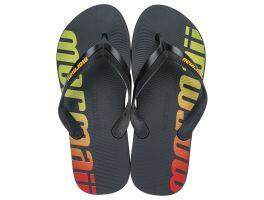 Chinelo Mormaii Tropical 11936 (37-44) - Preto Amarelo Vermelho Az767 