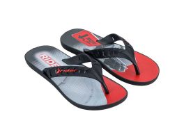 Chinelo Rider Street City 12107 (37-44) - Preto Vermelho Bd566 