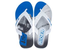 Chinelo Rider Street City 12107 (37-44) - Branco Azul BD567 