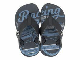 Chinelo Cartago Atlanta Baby 12256 (19-25) - Cinza Preto Azul Ay866 