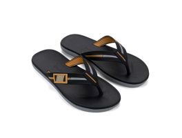 Chinelo Cartago Dublin II 12268 (37/44) - Preto Cinza Amarelo BH922 