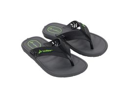 Chinelo Rider Moving Dedo Inf 12329 (28-36) - Grafite Preto Verde BD816 