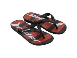 Chinelo Rider Feel Urban 12342 (28-36) - Preto Branco Vermelho Be523 