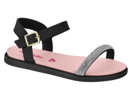 Sandália Molekinha 2312.258 (27-34) 16223 - Preto Cristal Creme 71687