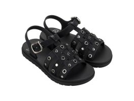 Sandália Barbie Silver Infantil 23208 (25-33) - Preto Prata Bj920 