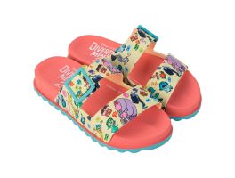 Tamanco Divertidamente Disney Summer II Slide 23288 (26-36) - Rosa Bege Azul Bk533 