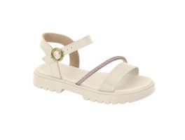 Sandália Molekinha 2344.129 (26-36) - Branco Off Cristal 97437 