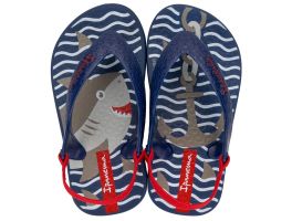 Chinelo Ipanema Baby 25431 (19-24) - Azul Escuro Vermelho Bj345 