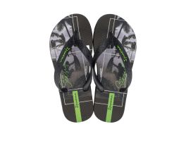 Chinelo Ipanema Temas Infantil 25479 (23-32) - Preto Preto Verde Az855 