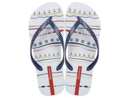 Chinelo Ipanema Navy 27220 (33/40) - Branco Azul Vermelho BE944 