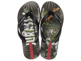 Chinelo Ipanema Jurassic Park II 27324 (23-32) - Preto Branco Bh919 