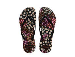 Havaianas Slim Animals 2500 Preto Pink Lemonade F0 33-40