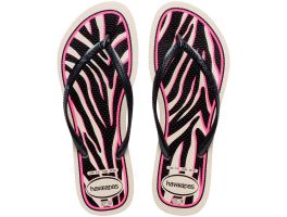Havaianas Slim Animals (35/36) - Bege Palha Cinza Dark Metálico 7018 