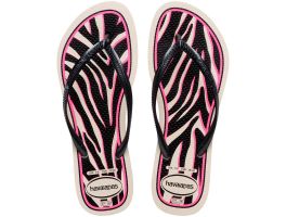 Havaianas Slim Animals (33-40) - Bege Palha Cinza Dark Metálico 7018 