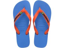 Havaianas Brasil Logo (33/34) - Azul Laranja 2609