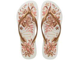 Havaianas Slim Organic (33/34) - Branco Dourado 1711
