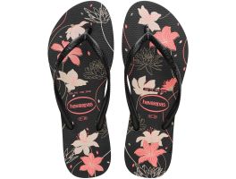 Havaianas Slim Organic (33-40) - Preto Cinza Dark Rosa Bebe 7759 