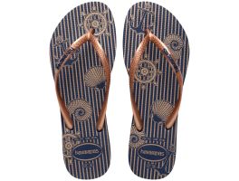 Havaianas Slim Nautical (33-42) - Marinho Rosa 2356