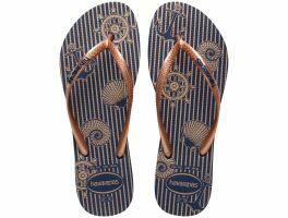Havaianas Slim Nautical (33/34) - Marinho Rosa 2356