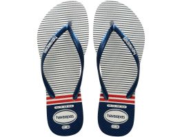 Havaianas Slim Nautical (33-42) - Branco Marinho Vermelho 0425