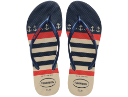 Havaianas Slim Nautical (33/34) - Bege Palha Marinho 8009 
