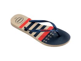 Havaianas Slim Nautical (37/38) - Bege Palha Marinho 8009
