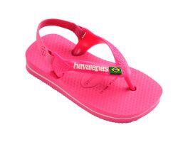 Havaianas Baby Brasil Logo (20) - Rosa Flux Branco 8418