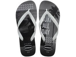 Havaianas Top Athletic (45/46) - Cinza Aço Preto Branco 5671
