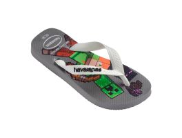 Havaianas Kids Minecraft (33-42) - Cinza Aço Branco 1077