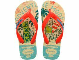 Havaianas Kids Minecraft (27/28) -  Bege Palha Laranja 9897