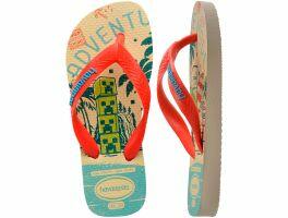 Havaianas Kids Minecraft (29/30) - Bege Palha Laranja 9897 