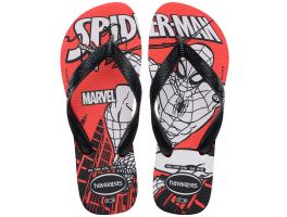 Havaianas Top Marvel Logomania (37-44) - Vermelho Rubi Preto 4349 