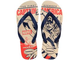 Havaianas Top Marvel Logomania (37-44) - Bege Palha Marinho 8009 