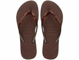Havaianas Slim Glitter II (37/38) -  Café 0727