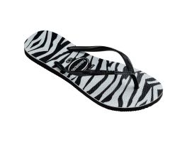 Havaianas Slim Animals Glitter (25/26) Cx c/ 6 pares - Preto 0090 