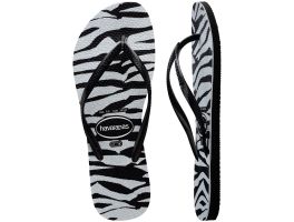 Havaianas Slim Animals Glitter Cx c/ 6 pares (23/24) - Preto 0090 