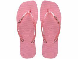 Havaianas Slim Square Logo Metallic (33-40) - Rosa Chiffon 1105