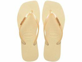 Havaianas Slim Square Logo Mettalic (39/40) - Buttercream 9556