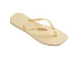 Havaianas Slim Square Logo Mettalic (33/34) - Buttercream 9256 
