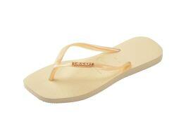 Havaianas Slim Square Logo Mettalic (39/40) - Buttercream 9556