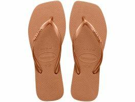 Havaianas Slim Square Logo Metallic (37/38) - Rose Gold 5282
