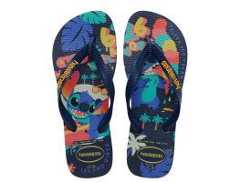Havaianas Top Disney Classics (37/38) Cx c/ 6 pares - Marinho Amarelo 0144 Stitch