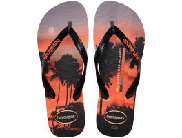 Havaianas Top Surfer I (37/38) - Cinza Aco Preto Laranja Sunset 7345